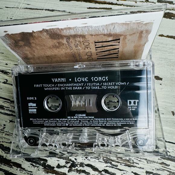 Yanni 1999 Love Songs Cassette Tape Contemporary New Age Pop Vintage Greek - Picture 3 of 6